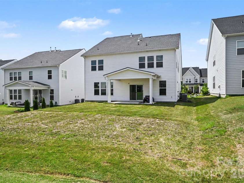 6129 Alsace Lane, Indian Land, SC 29707.  MLS# CAR4398192, YatesRealty ID 6121. Covered back patio & backyard