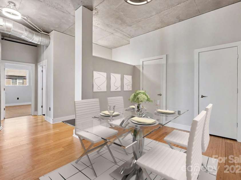 505 Sixth Street, Charlotte, NC 28202.  MLS# CAR4331370, YatesRealty ID 6127. DINING/OFFICE AREA*virtually staged*