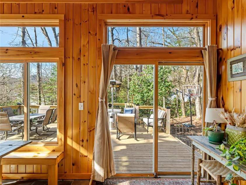 20 Meeks Road, Black Mountain, NC 28711.  MLS# CAR4232565, YatesRealty ID 6129. Sunroom to deck