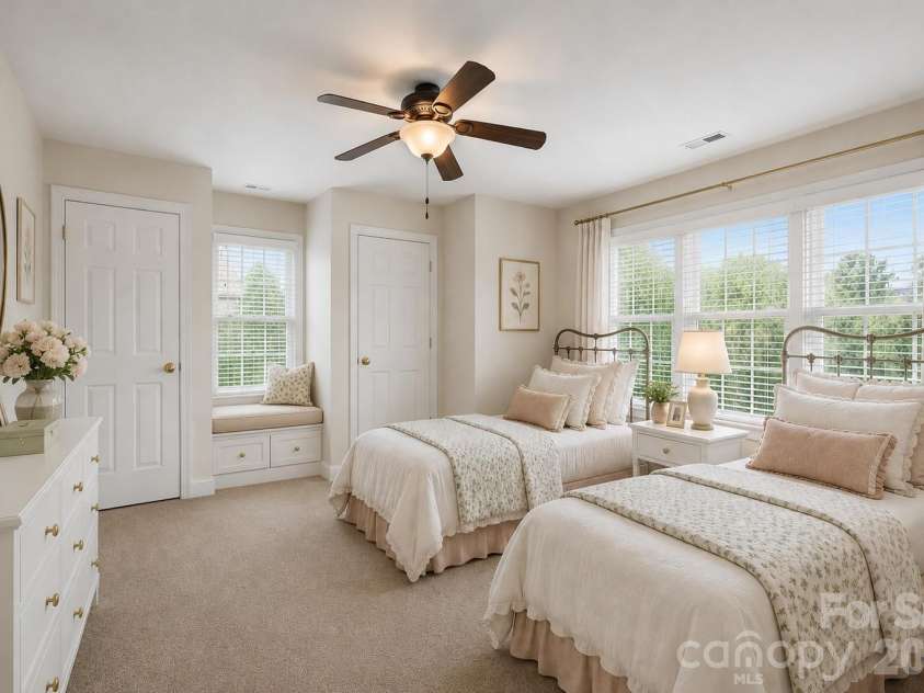 2055 Solway Lane, Charlotte, NC 28269.  MLS# CAR4307419, YatesRealty ID 6138. Virtually staged bedroom 2