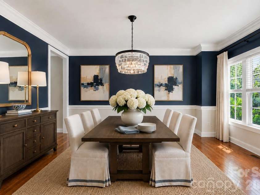 2055 Solway Lane, Charlotte, NC 28269.  MLS# CAR4307419, YatesRealty ID 6138. Virtually Staged Formal Dining Room