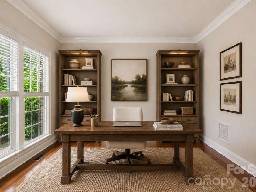 2055 Solway Lane, Charlotte, NC 28269.  MLS# CAR4307419, YatesRealty ID 6138. Virtually Staged Office