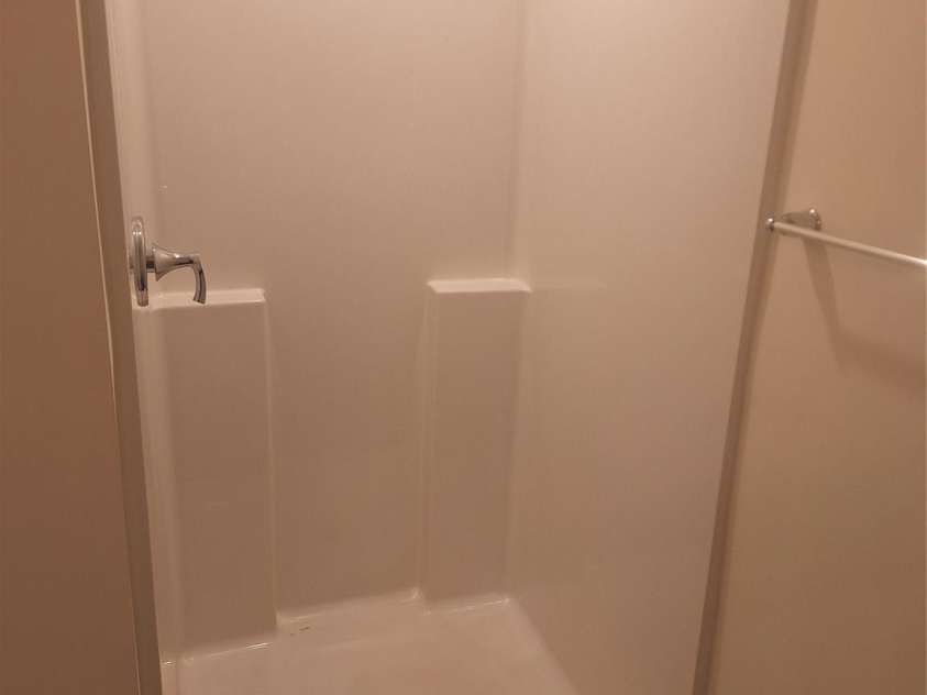 405 Mulberry Street, Cherryville, NC 28021.  MLS# CAR4247167, YatesRealty ID 6139. Guest bath shower