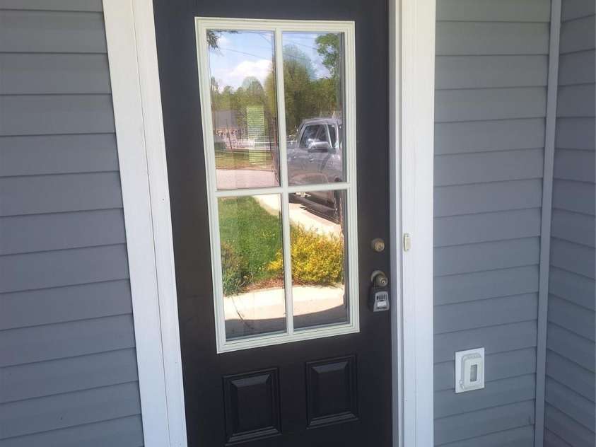 405 Mulberry Street, Cherryville, NC 28021.  MLS# CAR4247167, YatesRealty ID 6139. Unit B front door