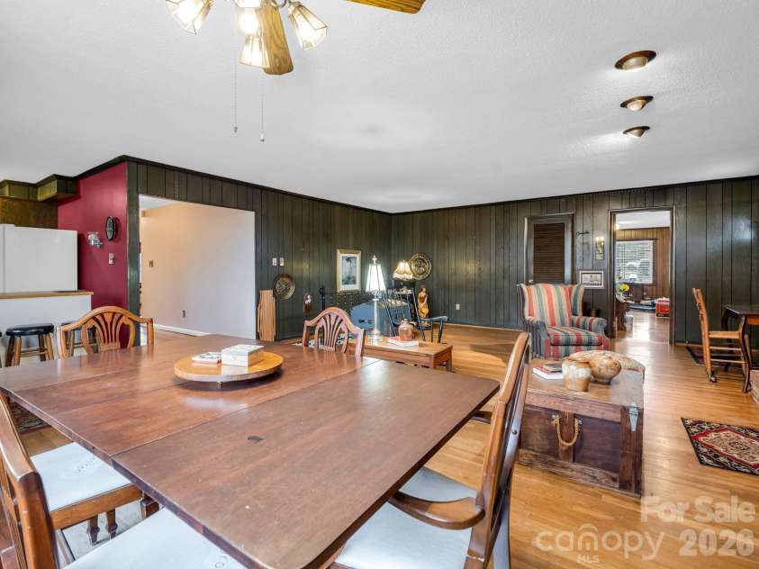 7392 Reeps Grove Church Road, Vale, NC 28168.  MLS# CAR4210856, YatesRealty ID 616. Dining area looking into Living Room