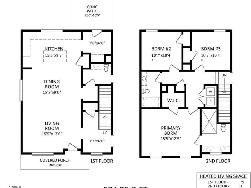 574 Reid Street, Belmont, NC 28012.  MLS# CAR4228442, YatesRealty ID 6181. Floorplan