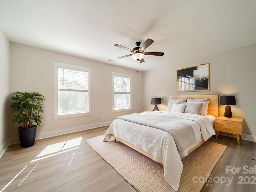 574 Reid Street, Belmont, NC 28012.  MLS# CAR4228442, YatesRealty ID 6181. Virtually staged Primary bedroom