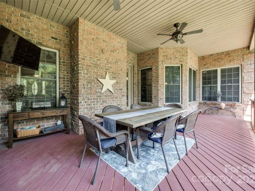 364 Stone Cliff Lane, Clover, SC 29710.  MLS# CAR4247525, YatesRealty ID 6192. Covered Back Porch