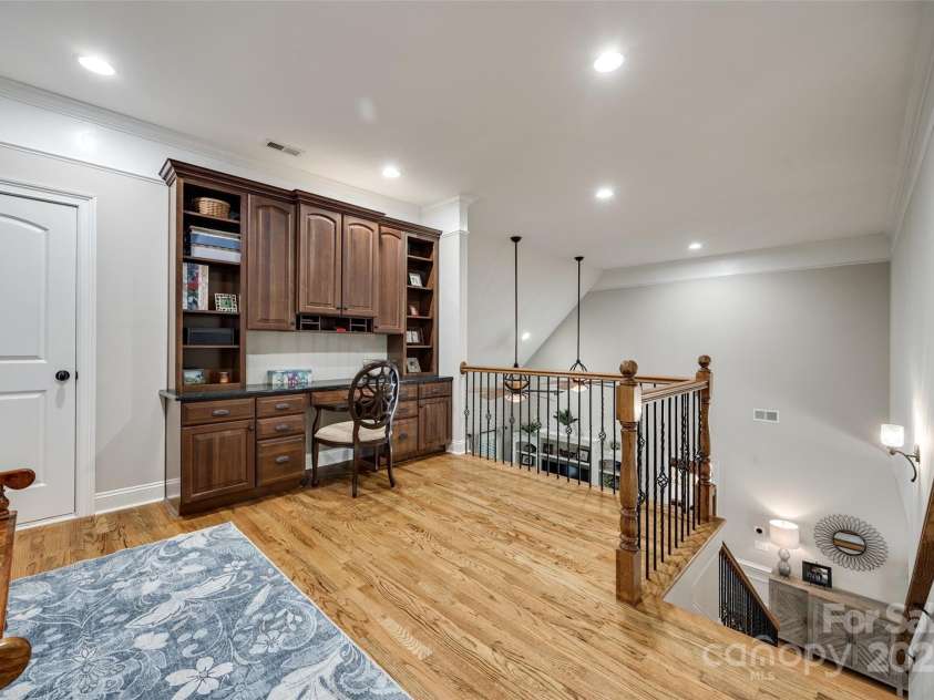 364 Stone Cliff Lane, Clover, SC 29710.  MLS# CAR4247525, YatesRealty ID 6192. Upstairs Computer Niche, Door to Floored Attic Space