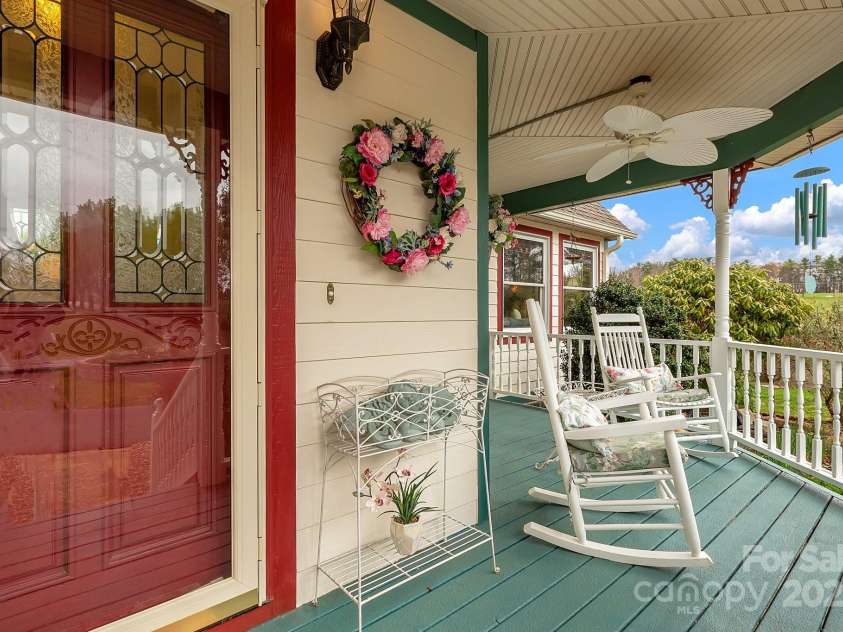 122 Windy Hills Lane, Leicester, NC 28748.  MLS# CAR4240865, YatesRealty ID 6195. Front Patio