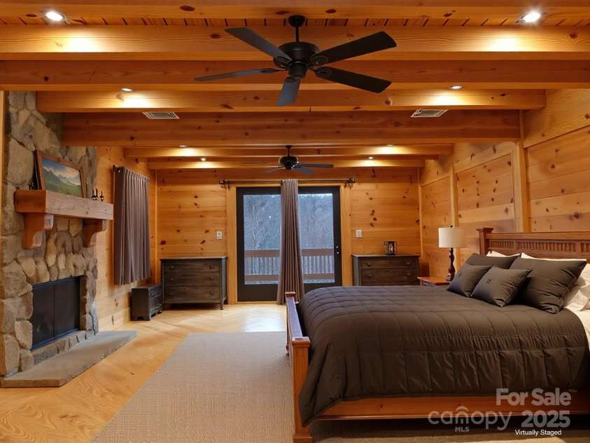 214 Whitney Boulevard, Lake Lure, NC 28746.  MLS# CAR4231828, YatesRealty ID 621. Primary Bedroom