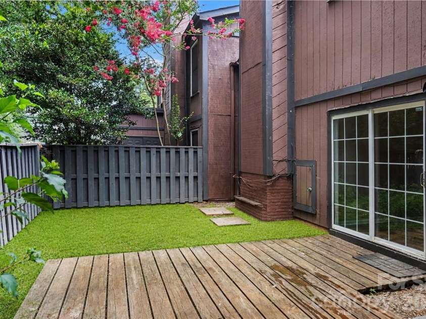 6102 Honeysuckle Lane, Charlotte, NC 28212.  MLS# CAR4336867, YatesRealty ID 6216. Backyard potential