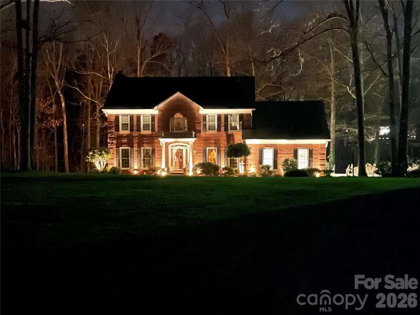 1600 Thornhill Drive, Monroe, NC 28110.  MLS# CAR4325447, YatesRealty ID 6227. Night Lights
