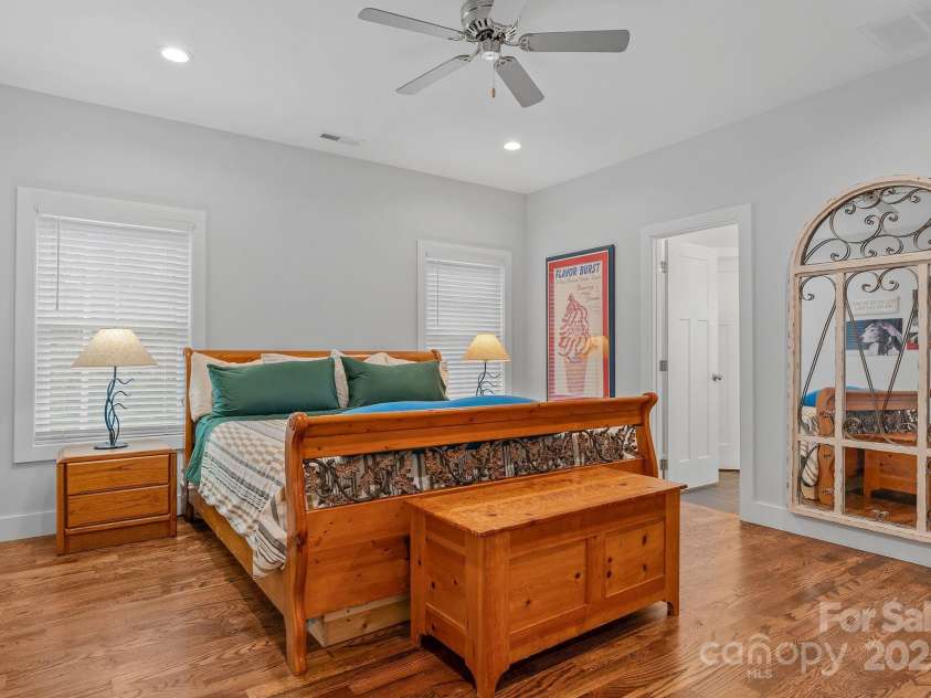 182 Country Drive, Mars Hill, NC 28754.  MLS# CAR4161699, YatesRealty ID 6228. Primary bedroom, new shiplap accent not shown