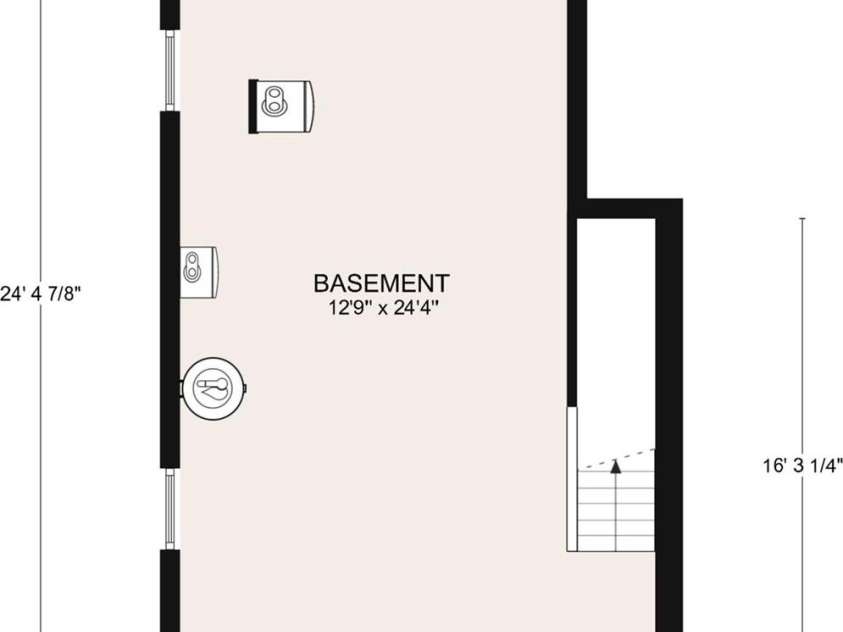 109 Dougherty Street, Black Mountain, NC 28711.  MLS# CAR4303236, YatesRealty ID 6230. Basement Floorplan