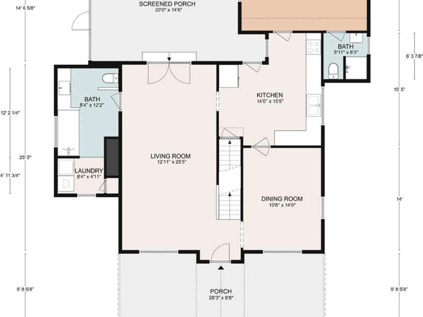 109 Dougherty Street, Black Mountain, NC 28711.  MLS# CAR4303236, YatesRealty ID 6230. Main level Floorplan