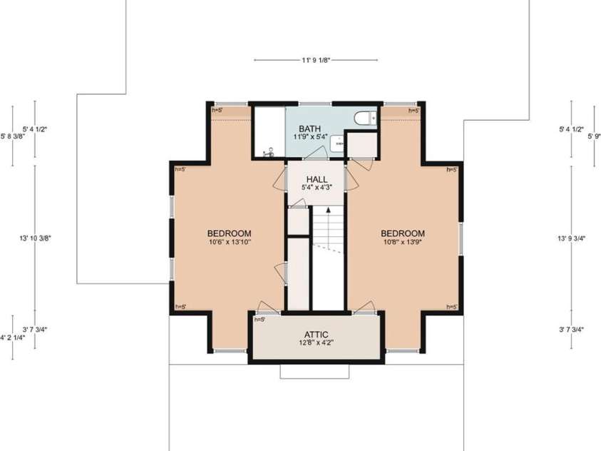 109 Dougherty Street, Black Mountain, NC 28711.  MLS# CAR4303236, YatesRealty ID 6230. Upstairs Floorplan