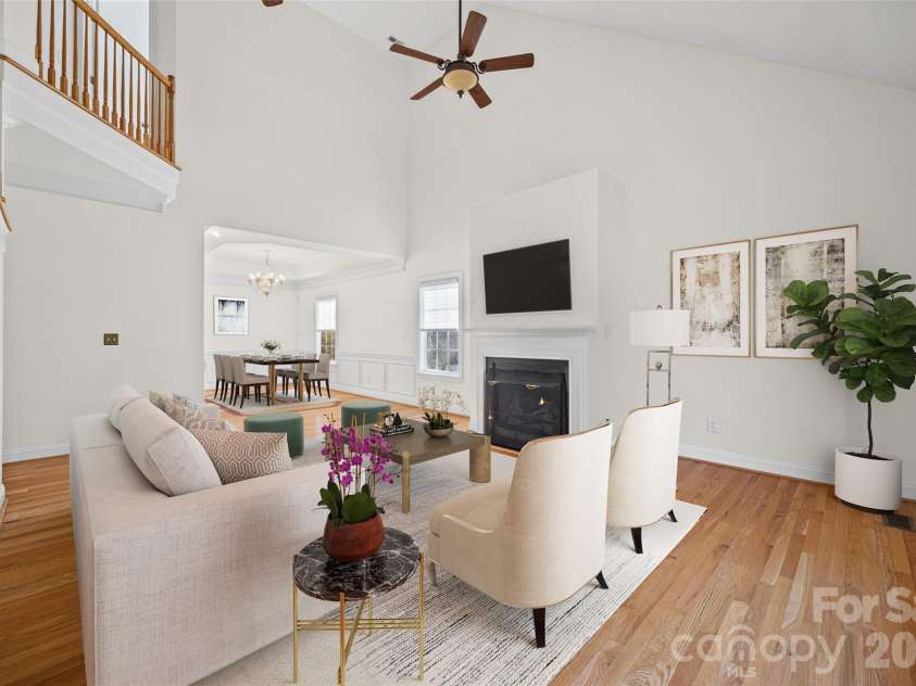 4042 Sunset Ridge Drive, Rock Hill, SC 29732.  MLS# CAR4347059, YatesRealty ID 6249. Virtually staged great room/living room
