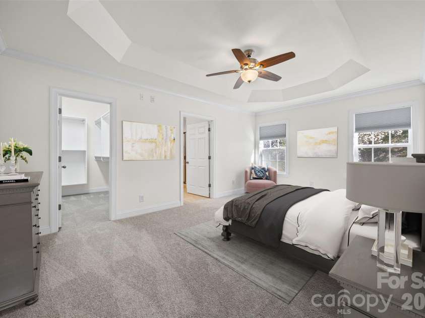 4042 Sunset Ridge Drive, Rock Hill, SC 29732.  MLS# CAR4347059, YatesRealty ID 6249. Virtually staged primary bedroom