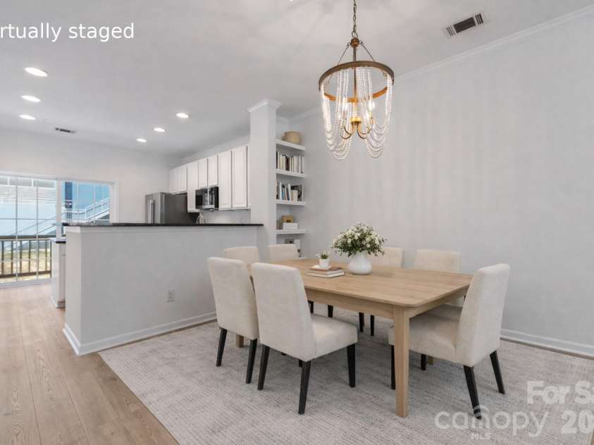 1127 Ilana Court, Charlotte, NC 28204.  MLS# CAR4360200, YatesRealty ID 6251. Dining area virtually staged