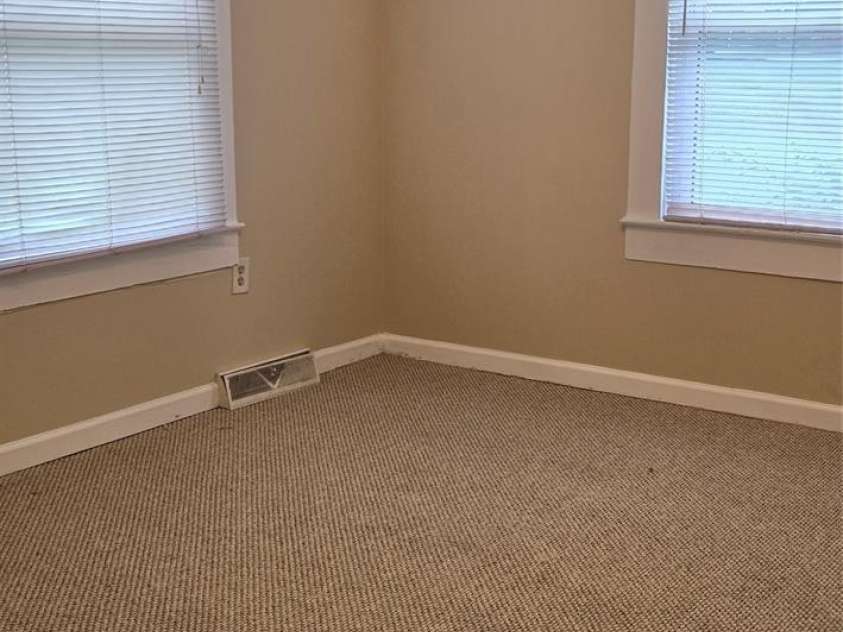 1629 and 1631 Harris Road, Fort Mill, SC 29708.  MLS# CAR4276684, YatesRealty ID 626. 1629 Harris Bedroom 2, ceiling fan, New Carpet, Fresh Paint