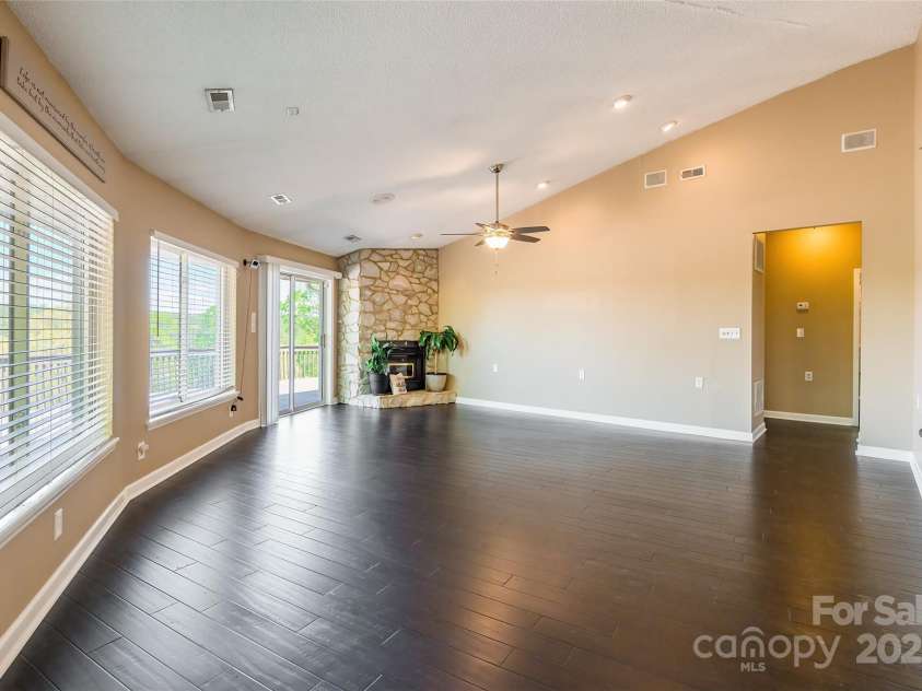 1308 Twin Oaks Drive, Chester, SC 29706.  MLS# CAR4245372, YatesRealty ID 6267. Living room with panoramic water views