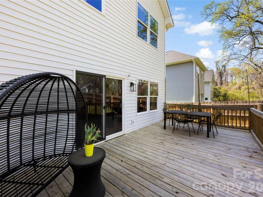 3422 Peligreni Street, Charlotte, NC 28208.  MLS# CAR4361494, YatesRealty ID 6271. Large Back Deck 