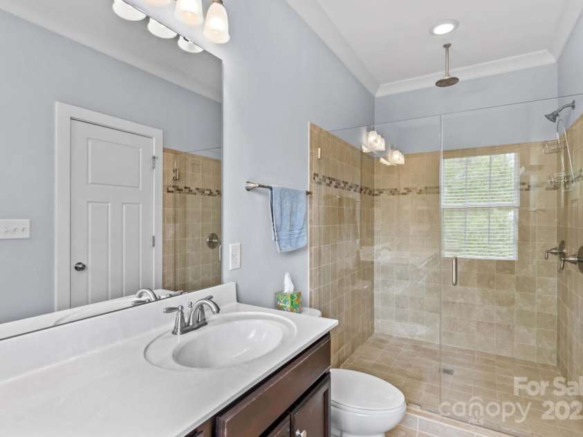 12746 Bravington Road, Huntersville, NC 28078.  MLS# CAR4245023, YatesRealty ID 6302. Massive shower with double showerhead.