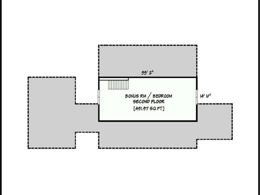 128 10th Street, Hildebran, NC 28637.  MLS# CAR4184496, YatesRealty ID 6303. Floor Plan Bed/Bonus Room
