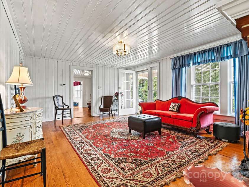 128 10th Street, Hildebran, NC 28637.  MLS# CAR4184496, YatesRealty ID 6303. Living Room Window/Front Door View
