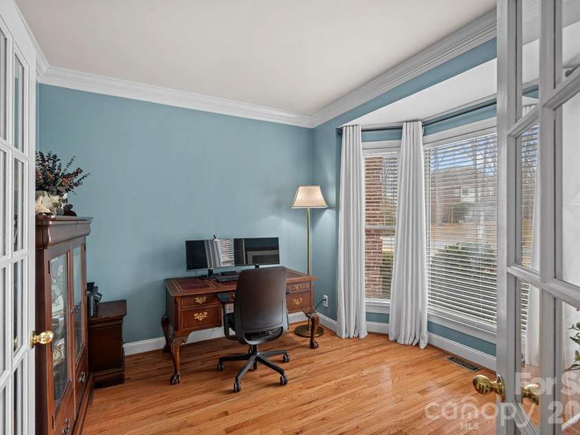 12415 Darby Chase Drive, Charlotte, NC 28277.  MLS# CAR4330433, YatesRealty ID 6321. Office with french doors