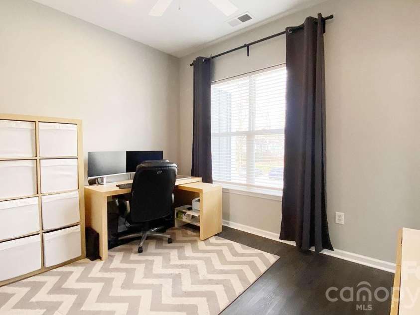 446 Worthington Avenue, Charlotte, NC 28203.  MLS# CAR4352271, YatesRealty ID 6327. Second bedroom used as office