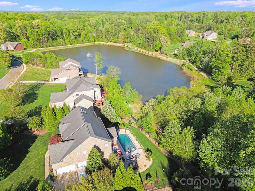 9433 Stonebridge Way, Mint Hill, NC 28227.  MLS# CAR4352110, YatesRealty ID 6333. Drone - Right of home