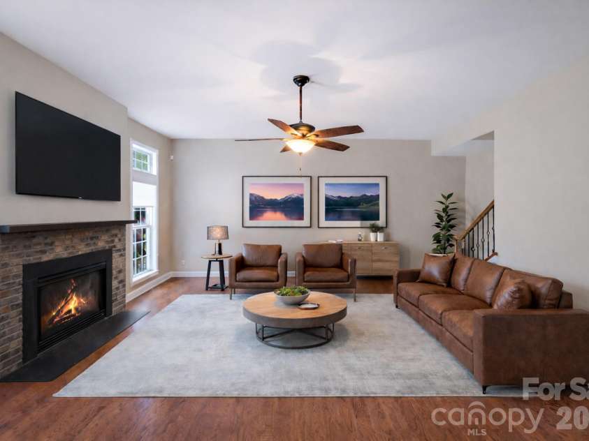 9433 Stonebridge Way, Mint Hill, NC 28227.  MLS# CAR4352110, YatesRealty ID 6333. Main Level Family Room - Virtually Staged