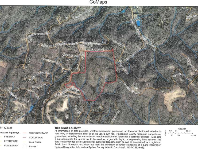 Lot 9 Tomahawk Trail, Hendersonville, NC 28739.  MLS# CAR4242172, YatesRealty ID 6345. Aerial of Vista Site
