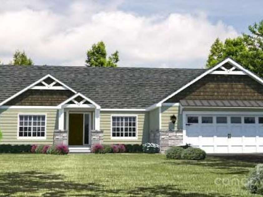 Lot 9 Tomahawk Trail, Hendersonville, NC 28739.  MLS# CAR4242172, YatesRealty ID 6345. Rendering Frontage-The Oak