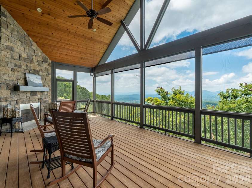 9 Soaring Hawk View, Asheville, NC 28804.  MLS# CAR4351587, YatesRealty ID 6354. Main: Screened Porch