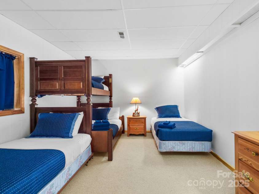445 Country Club Drive, Canton, NC 28716.  MLS# CAR4240266, YatesRealty ID 6357. Basement Bunk Room