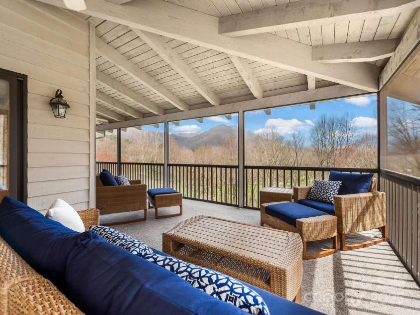 445 Country Club Drive, Canton, NC 28716.  MLS# CAR4240266, YatesRealty ID 6357. Deck off Kitchen