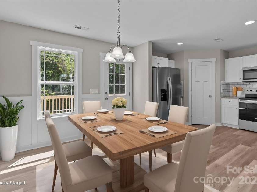 112 Cleveland Avenue, Albemarle, NC 28001.  MLS# CAR4248120, YatesRealty ID 6363. Virtually Staged - Dining