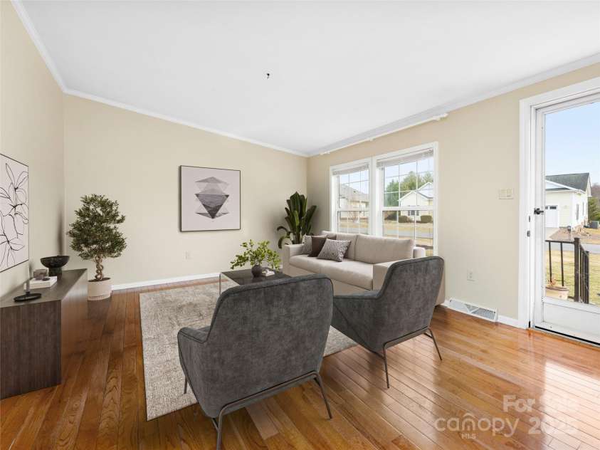 449 Riverwind Drive, Hendersonville, NC 28739.  MLS# CAR4220868, YatesRealty ID 6376. Living Room.  *Virtually Staged for perspective & design ideas*