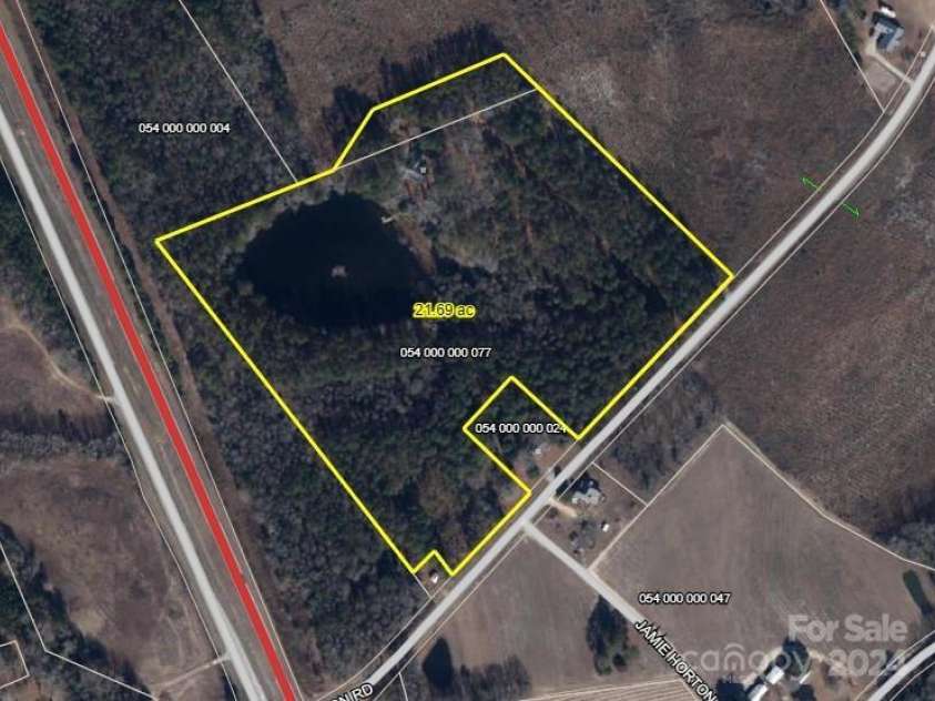 4108 Johnson Road, Jefferson, SC 29718.  MLS# CAR4206272, YatesRealty ID 6386. Aerial photo from county GIS, measurement not guaranteed to be accurate