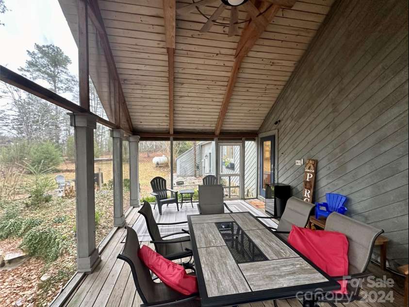 4108 Johnson Road, Jefferson, SC 29718.  MLS# CAR4206272, YatesRealty ID 6386. Upper level screened porch