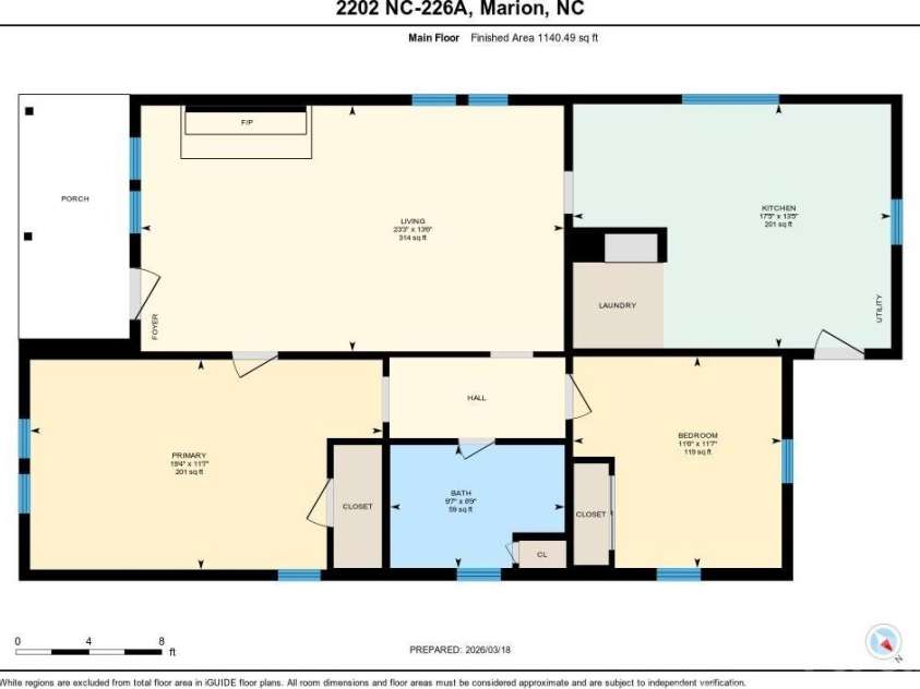 2202 NC 226A Highway, Marion, NC 28752.  MLS# CAR4358690, YatesRealty ID 6402. Floorplan