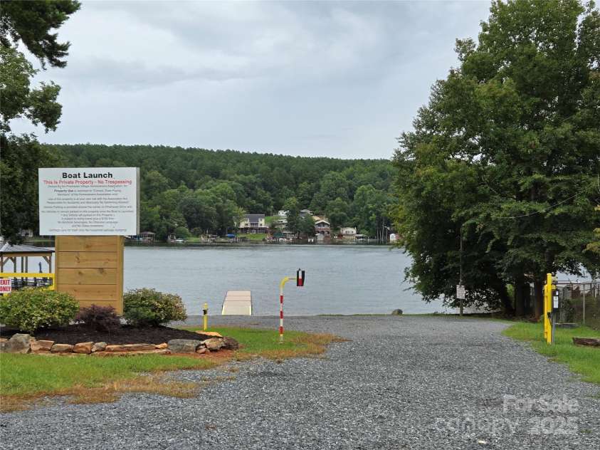 458 Pinehaven Drive, Badin Lake, NC 28127.  MLS# CAR4242649, YatesRealty ID 6402. Private boat landing within the Pinehaven neighborhood and on the same street.