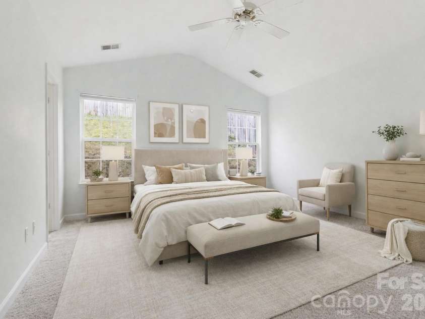 2126 Downing Street, Charlotte, NC 28205.  MLS# CAR4338705, YatesRealty ID 6411. Primary Bedroom - Virtually Staged