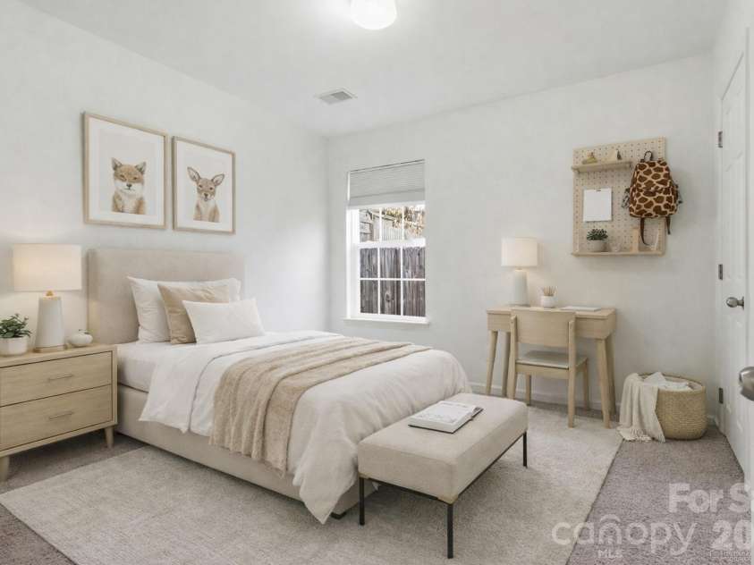 2126 Downing Street, Charlotte, NC 28205.  MLS# CAR4338705, YatesRealty ID 6411. Third Bedroom - Virtually Staged