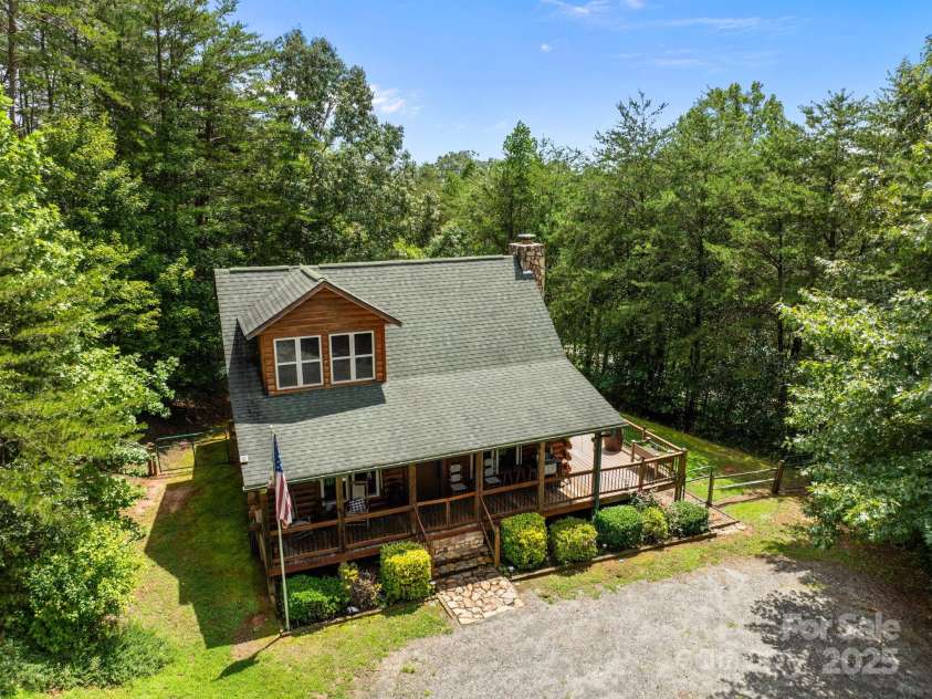 120 Sweetbriar Road, Lake Lure, NC 28746.  MLS# CAR4291551, YatesRealty ID 642. This home sits on 2 acres providing privacy and natural scapes.