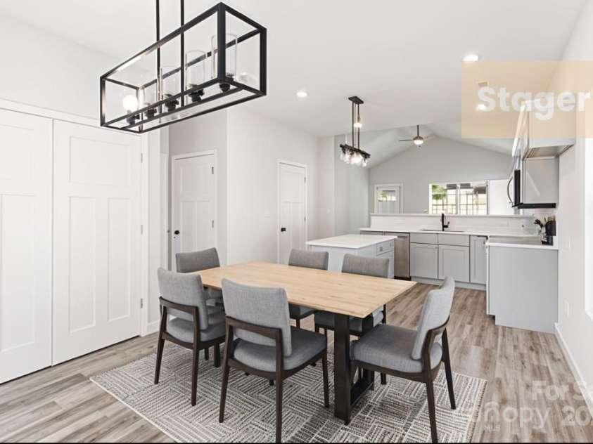 213 Sheffield Drive, York, SC 29745.  MLS# CAR4099016, YatesRealty ID 642. Ai image dining staged with furniture