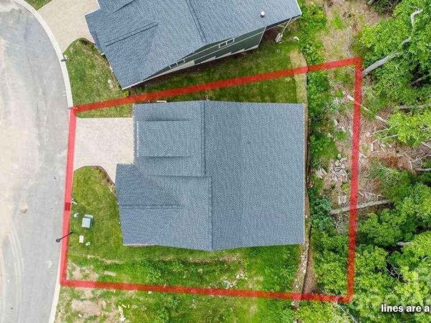 19 Craftsman Overlook Ridge, Arden, NC 28704.  MLS# CAR4342379, YatesRealty ID 6451. Overhead view of home.